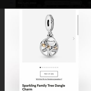 Pandora two tone family tree charm